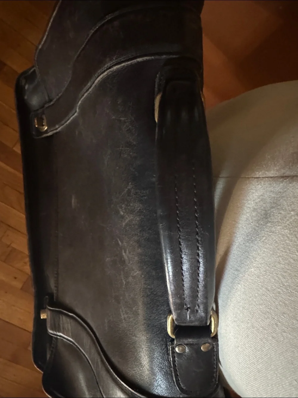 Coach Vintage Men's Dark Brown Leather Messenger Bag with Shoulder Strap